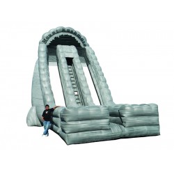 Inflatable Dry Slide 27ft Mount Rushmore Dual Lane Slide