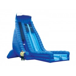 Inflatable 36ft Dry Slide Dual Lane Blue Crush Inflatable 36ft Dry Slide Dual Lane Blue Crush