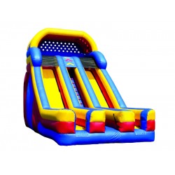 Inflatable Dual Lane Slide With Front Exits
