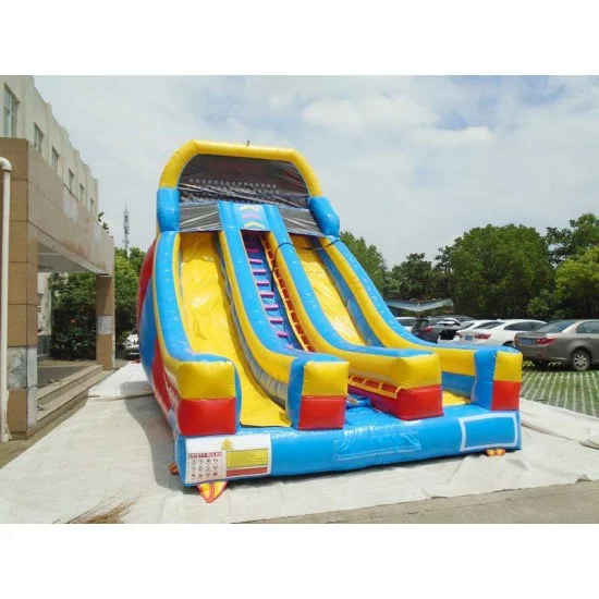 Inflatable Dual Lane Slide With Front Exits Inflatable Dual Lane Slide With Front Exits
