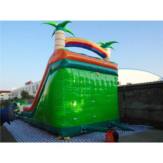 Inflatable Dual Lane Tropical Water Slide Inflatable Dual Lane Tropical Water Slide