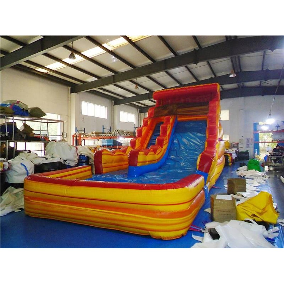 fire and ice inflatable water slide