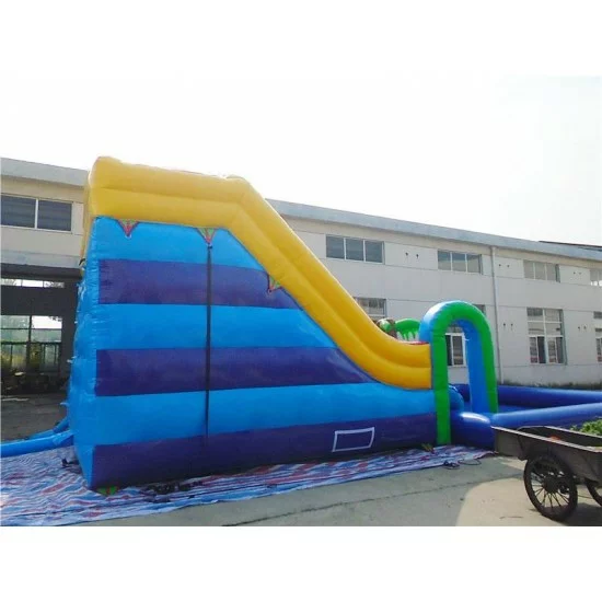Custom Inflatable Water Parks Pool With Slide And Toys On Land Custom Inflatable Water Parks Pool With Slide And Toys On Land